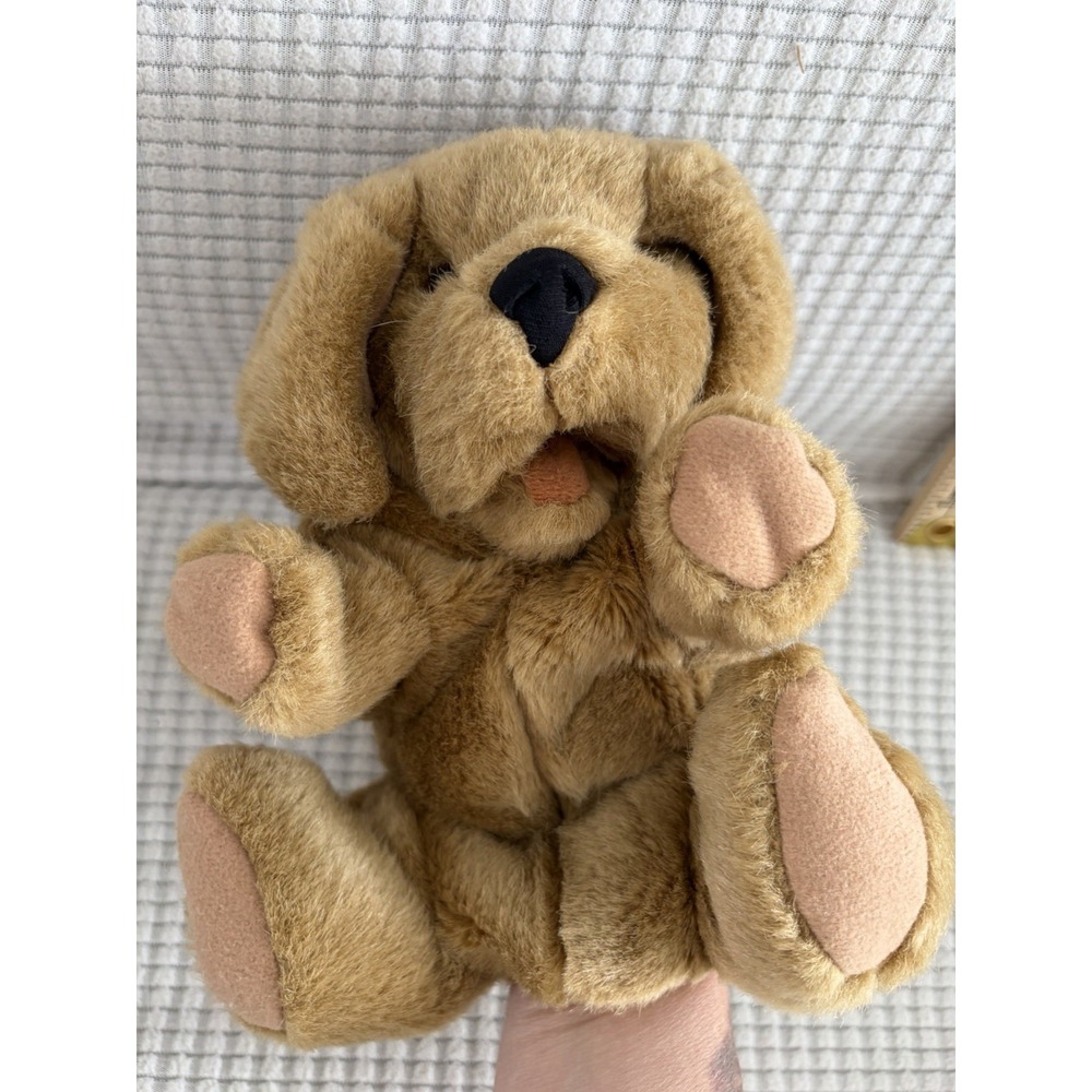 Folkmanis Dog Hand Puppet Realistic Brown Puppy Plush Folktails 11 Inch Toy